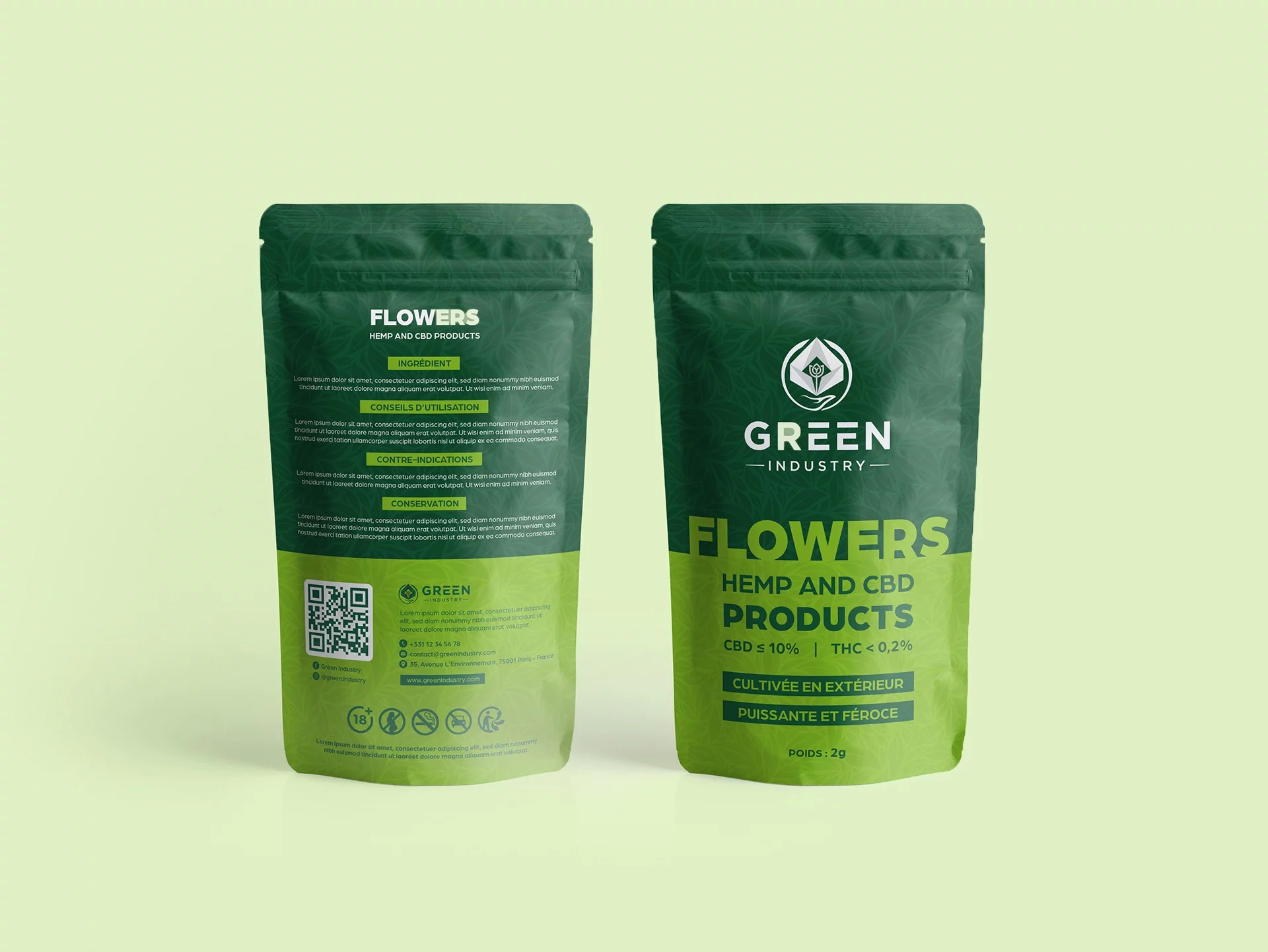 Green Industry Flowers Packaging 1